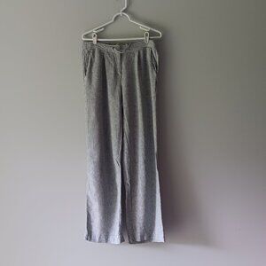 Laundry by Shelli Segal Linen Pants Vertical Blue White Stripes Size 6